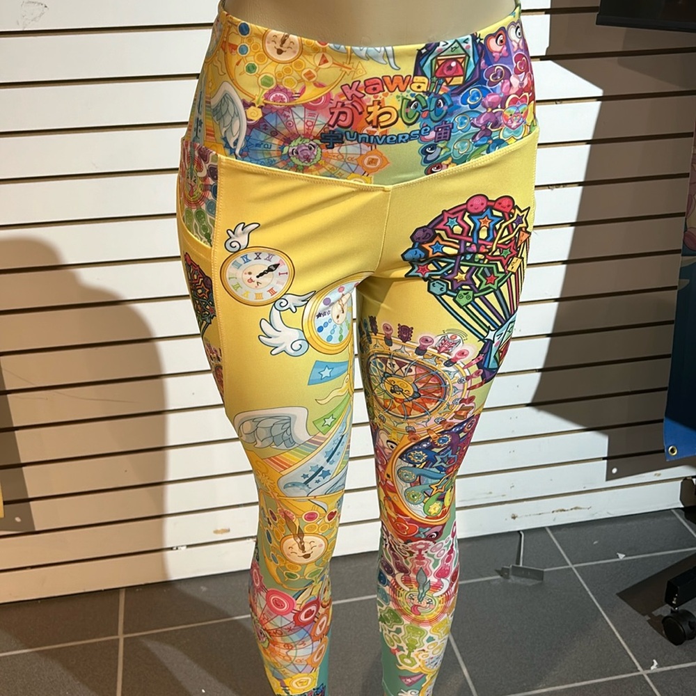 Kawaii Universe - Cute Leggings - Cosmic Clock